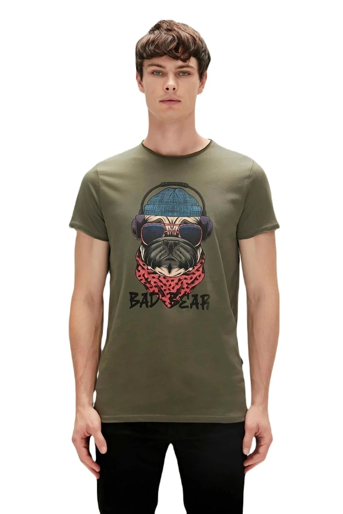 Bad Bear Reckless 0 Yaka Erkek Tshirt - Khaki