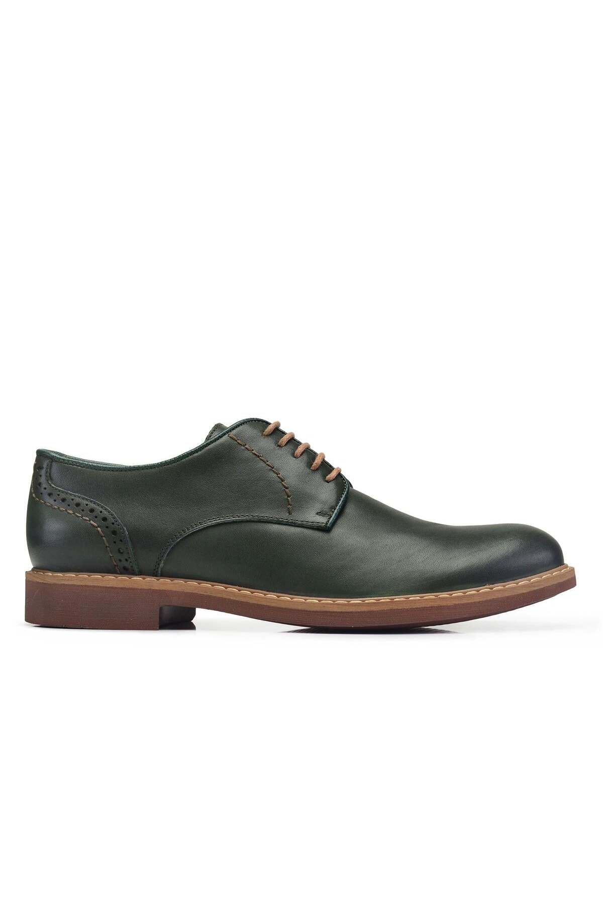 Nevzat Onay Yeşil Günlük Bağcıklı Erkek Ayakkabı -26502-