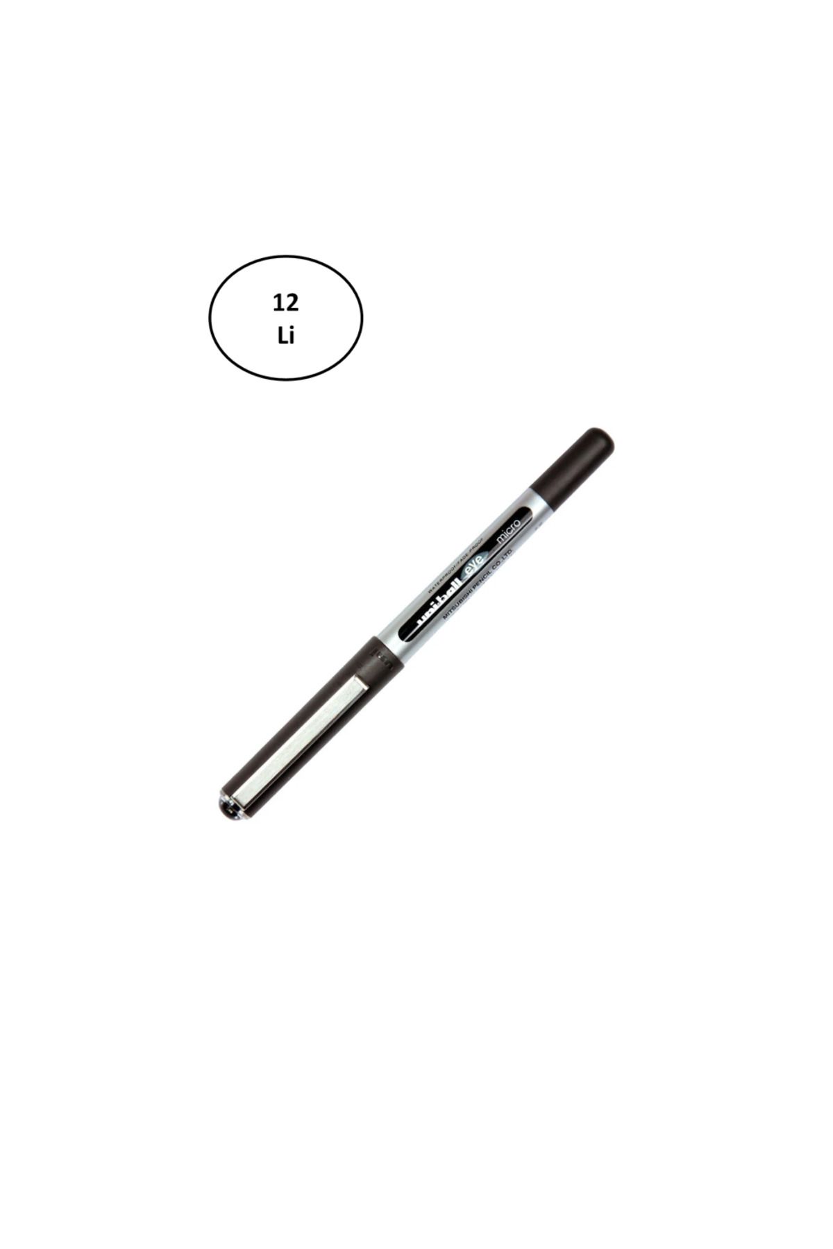 Genel Markalar Uni-ball Ub-150 Eye Micro Roller Kalem 0.5 mm Siyah Kalem 12'li