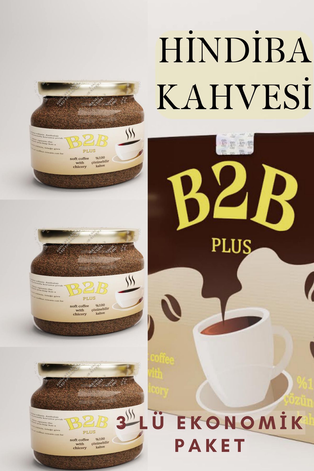 B2B Plus Hindiba Kahvesi 3 lü Paket