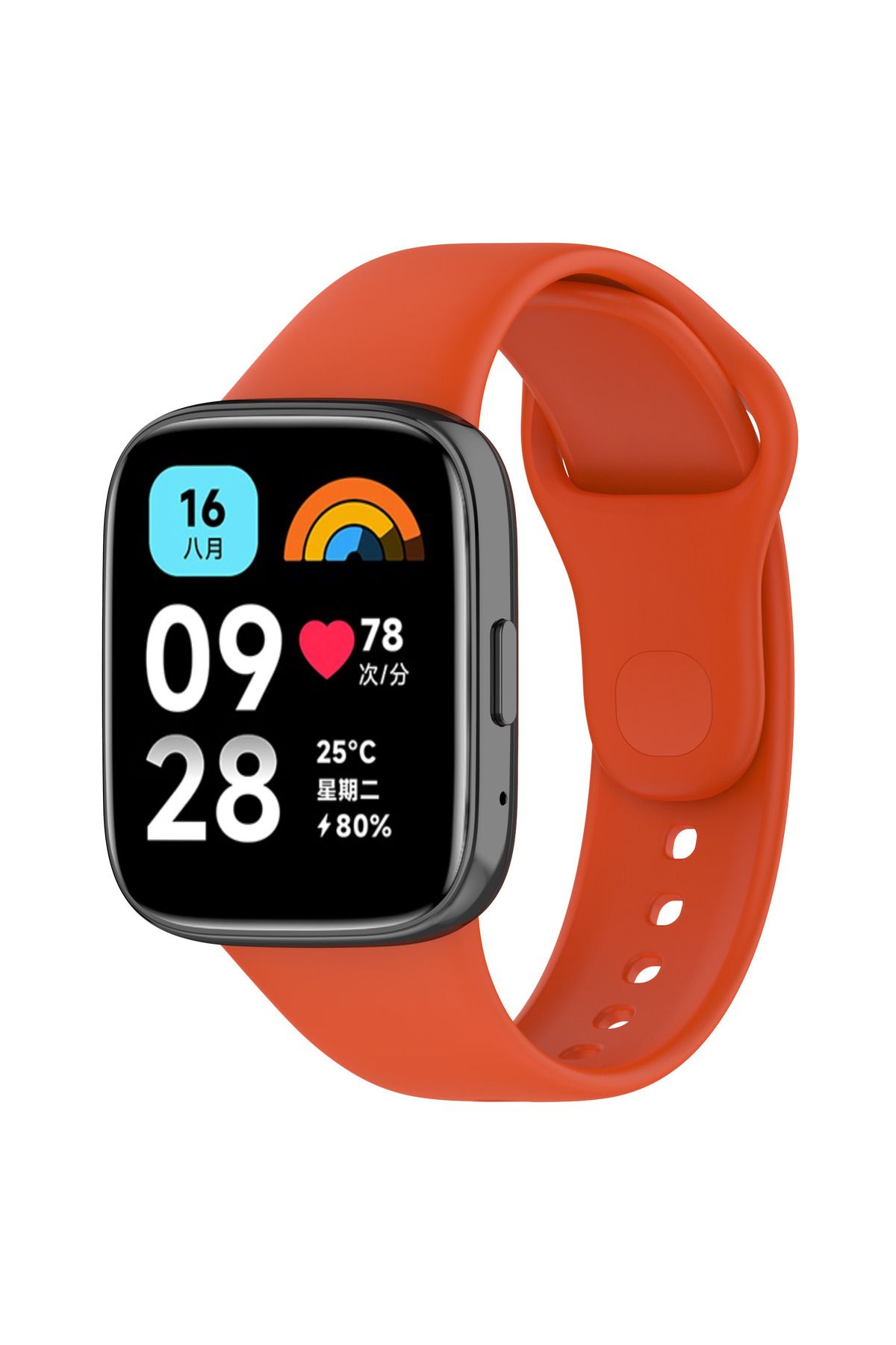 m.tk moveteck Xiaomi Redmi Watch 3 Active Uyumlu Silikon Kordon Jel Delikli Spor Bileklik Renkli Yumuşak Liquid