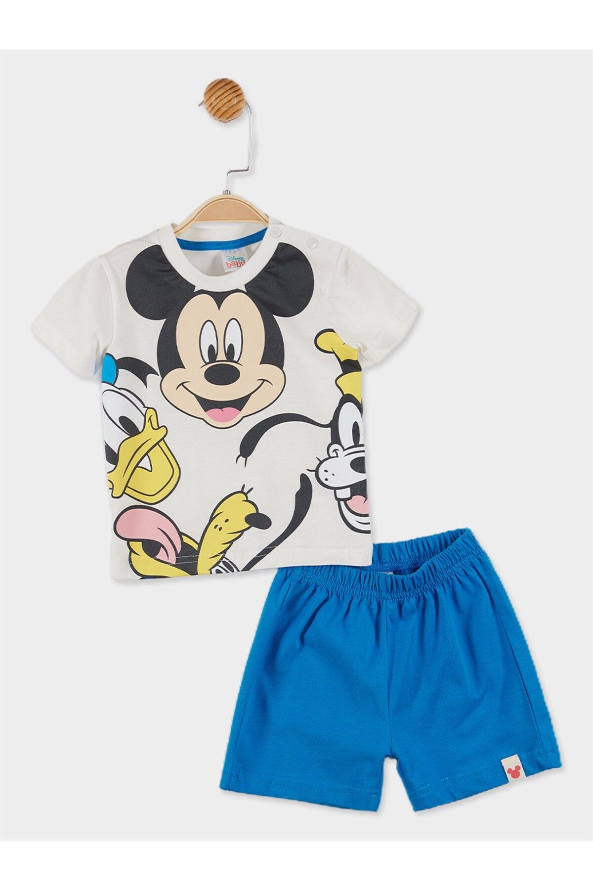 Mickey Mouse Disney Lisanslı Erkek Bebek Tişört Ve Şort 2'li Takım 20888