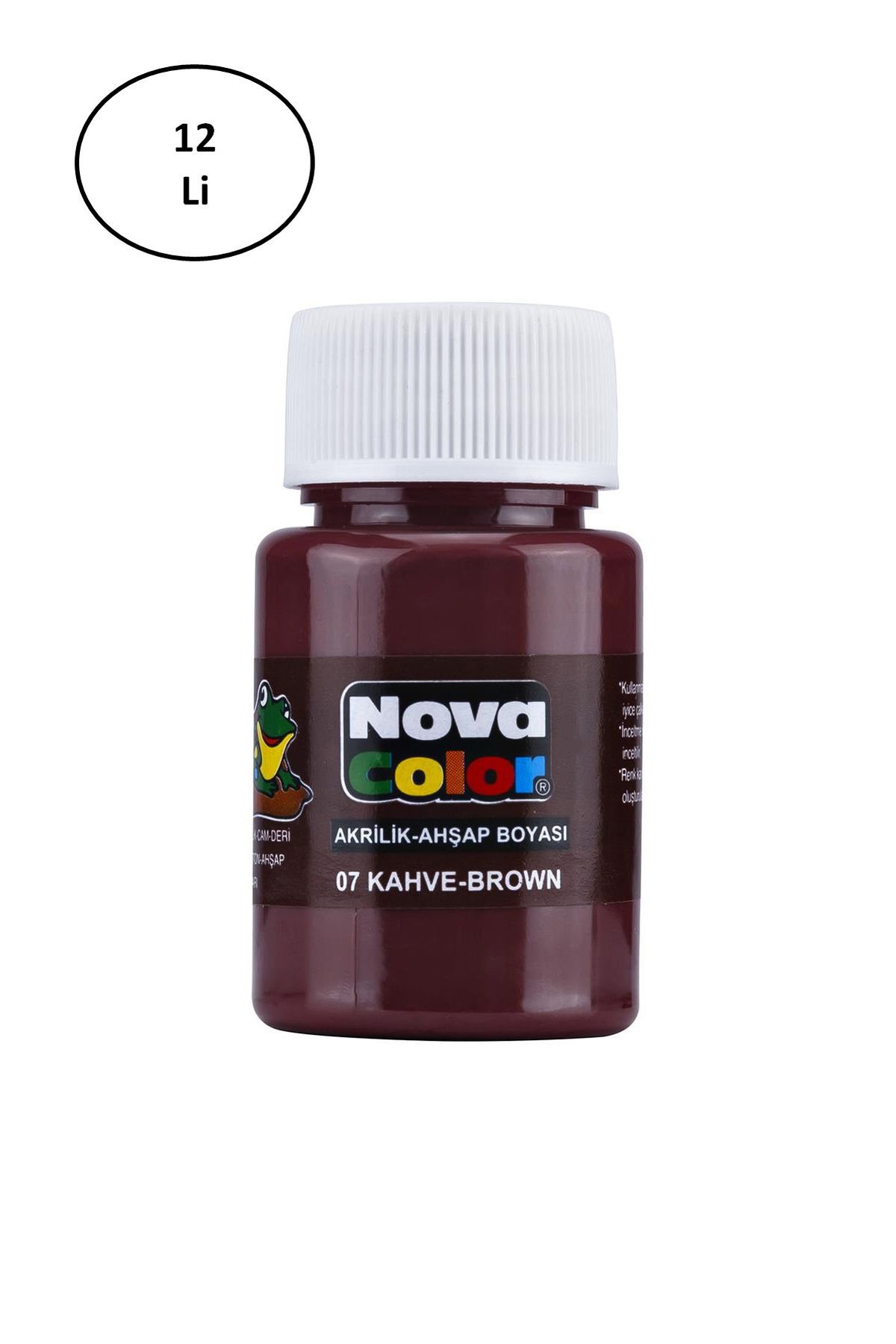 nova color Nova Coloar Akrilik Ahşap Boyası Kahverengi 12'li
