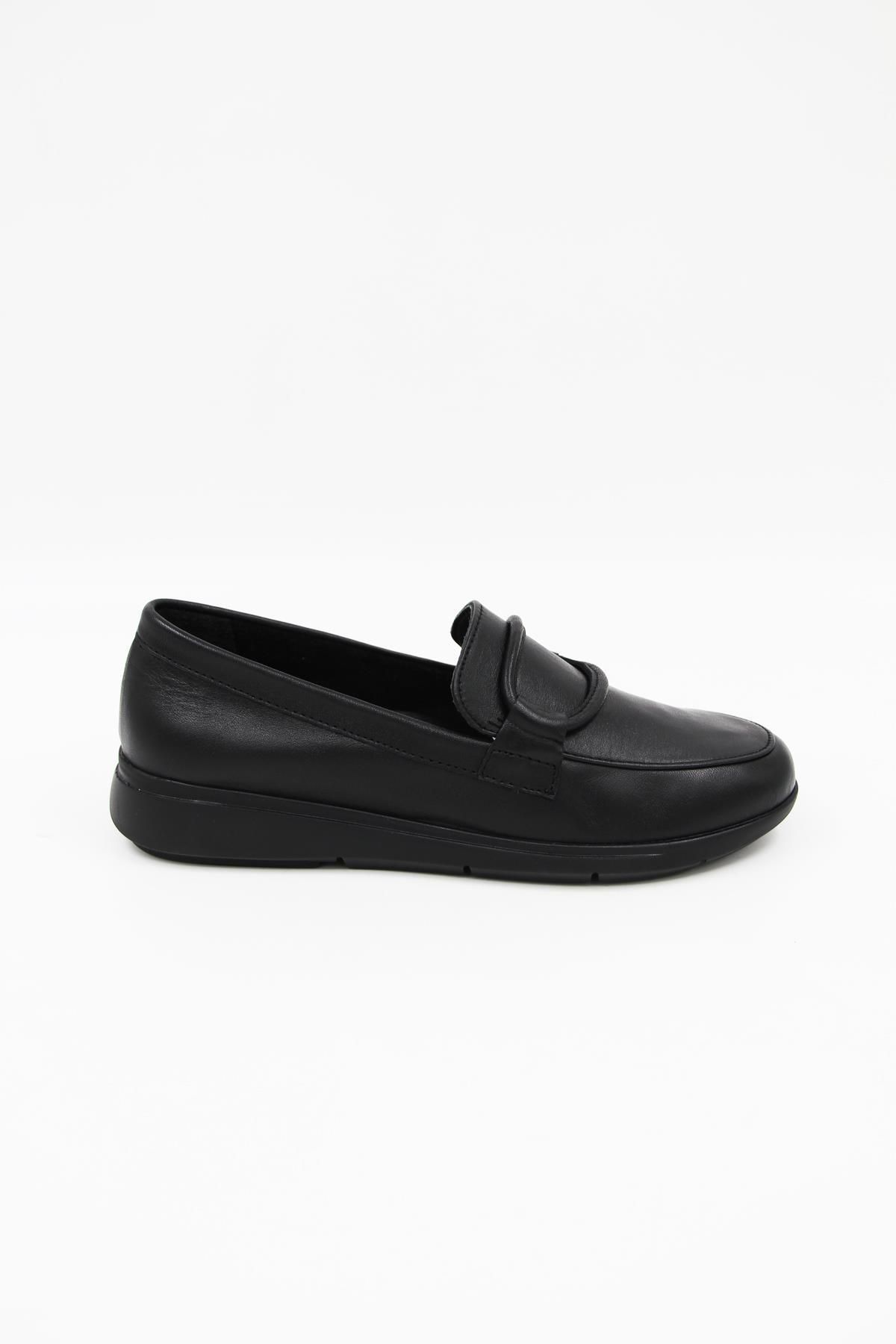 Ceyo 0160 Kadın Comfort Ayakkabı - Siyah
