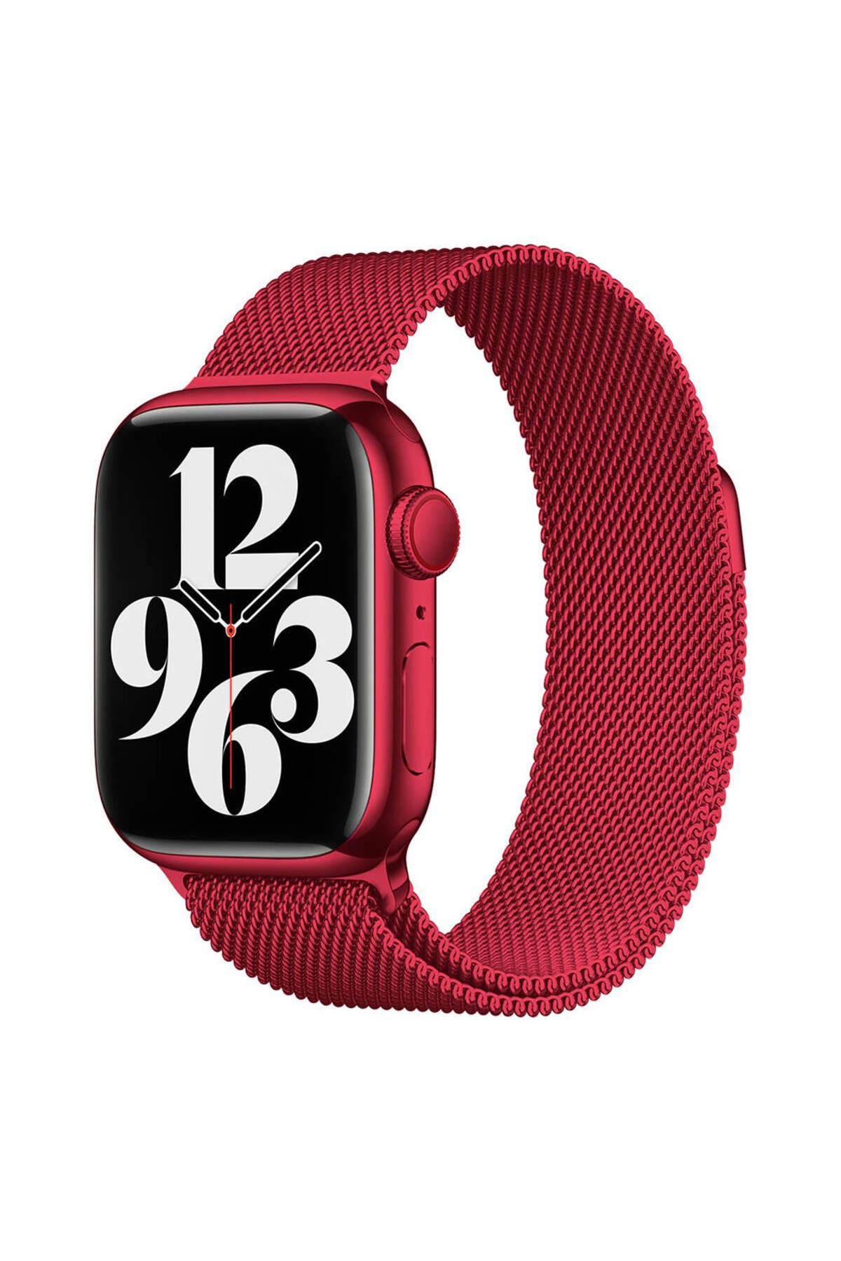 Case 4U Apple Watch Ultra 49mm Band-01 Metal Kordon Kırmızı