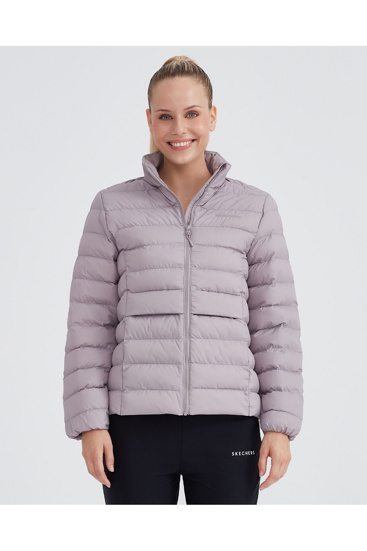 Skechers W Outerwear Pop Up Detailed Padded Jacket Kadın Pembe Mont S231240-506