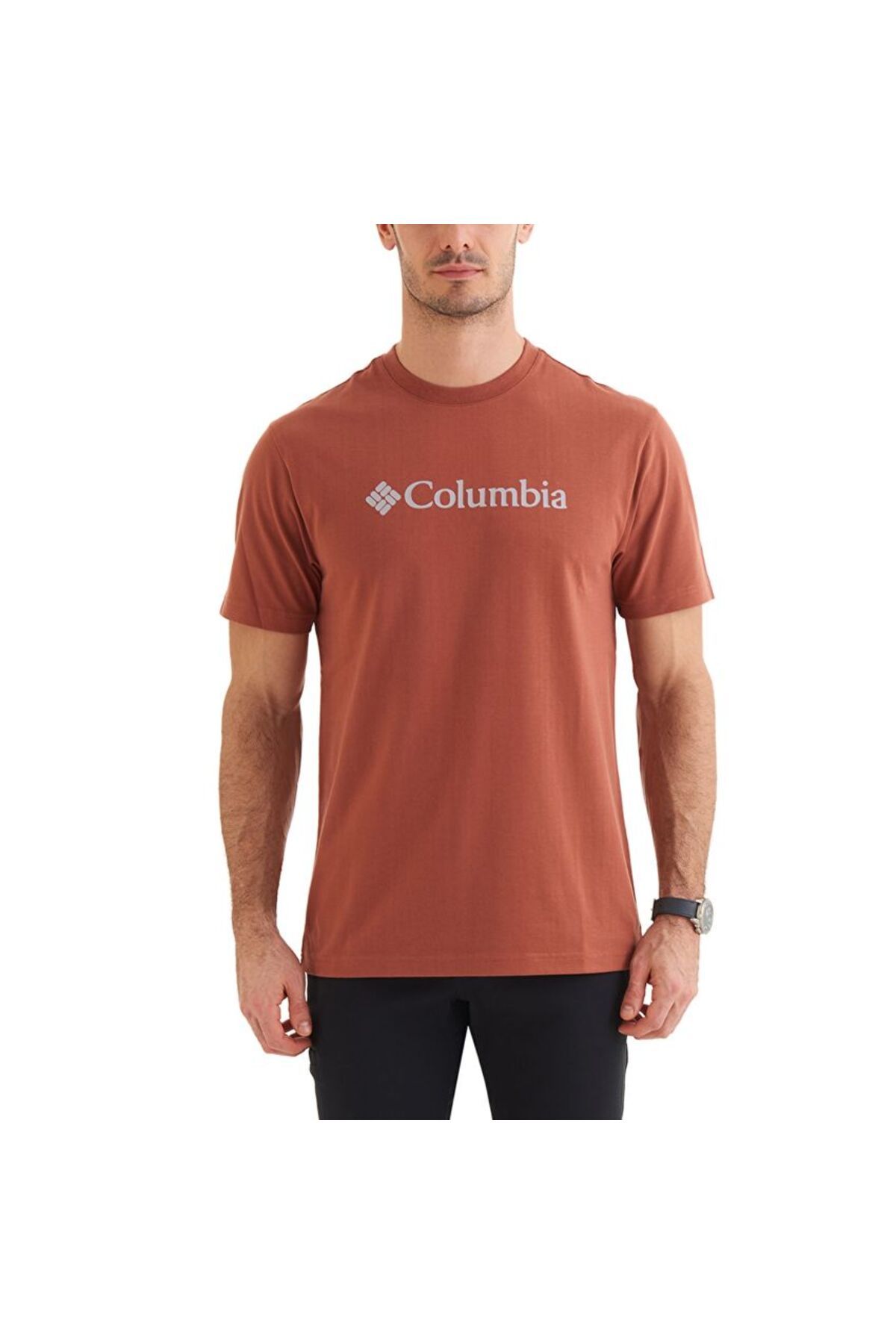 Columbia CSC M Basic Logo Brushed Erkek Kısa Kollu T-Shirt Ekru CS0287-229