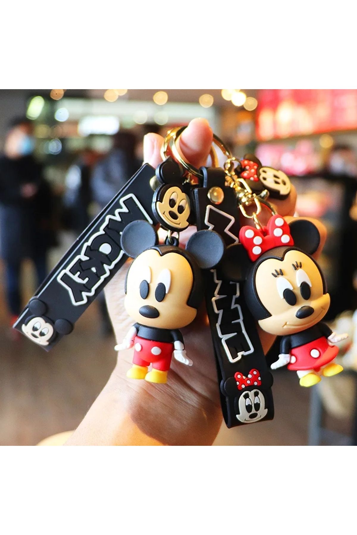 Taşarhome Mickey Minnie Mouse Anahtarlık Maskotlu Çanta Aksesuarları 3D Boyutlu Disney Plus Karakteri Pro Ürün