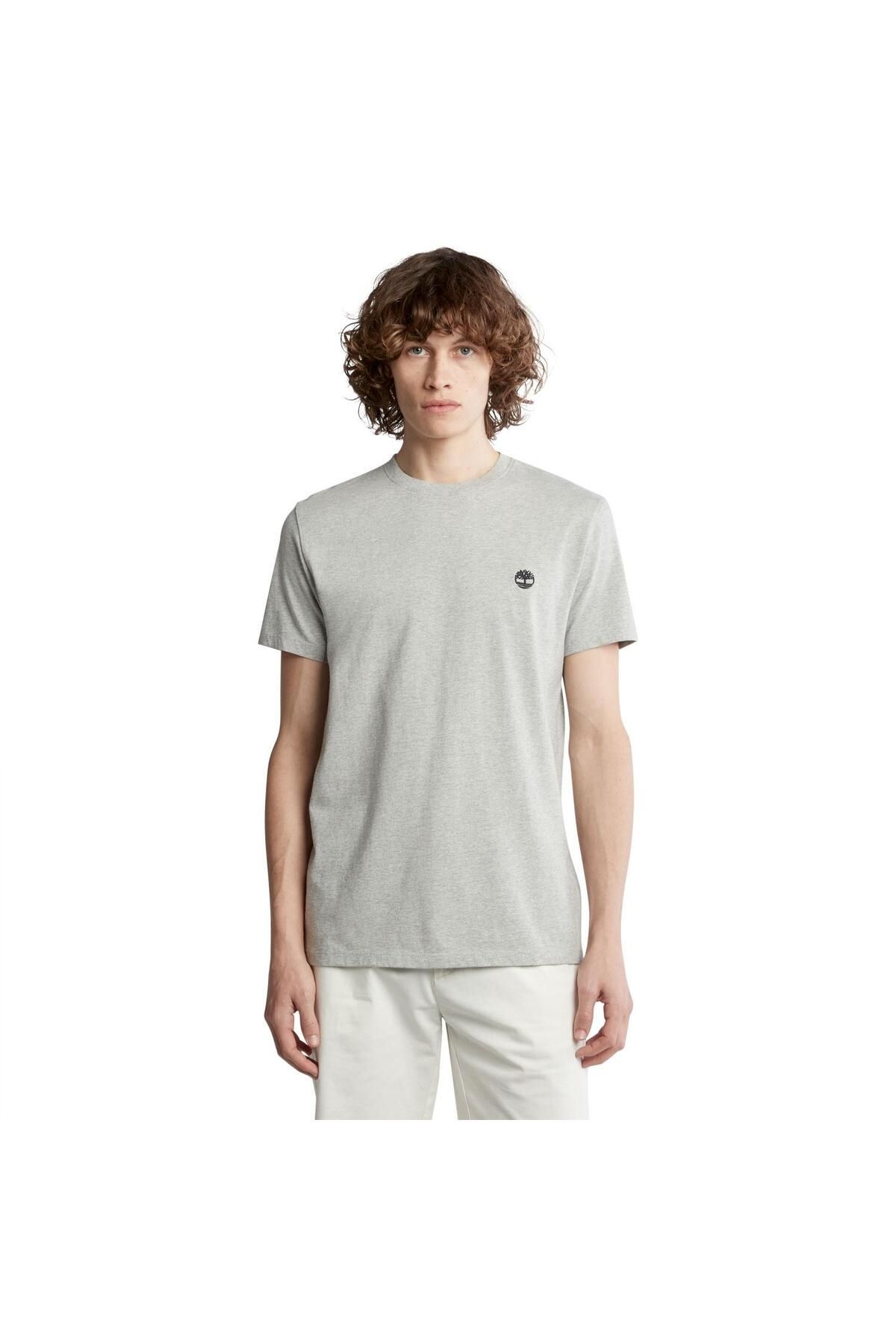 Timberland Short Sleeve Tee Erkek T-Shirt TB0A2BPR0521 Gri-XL