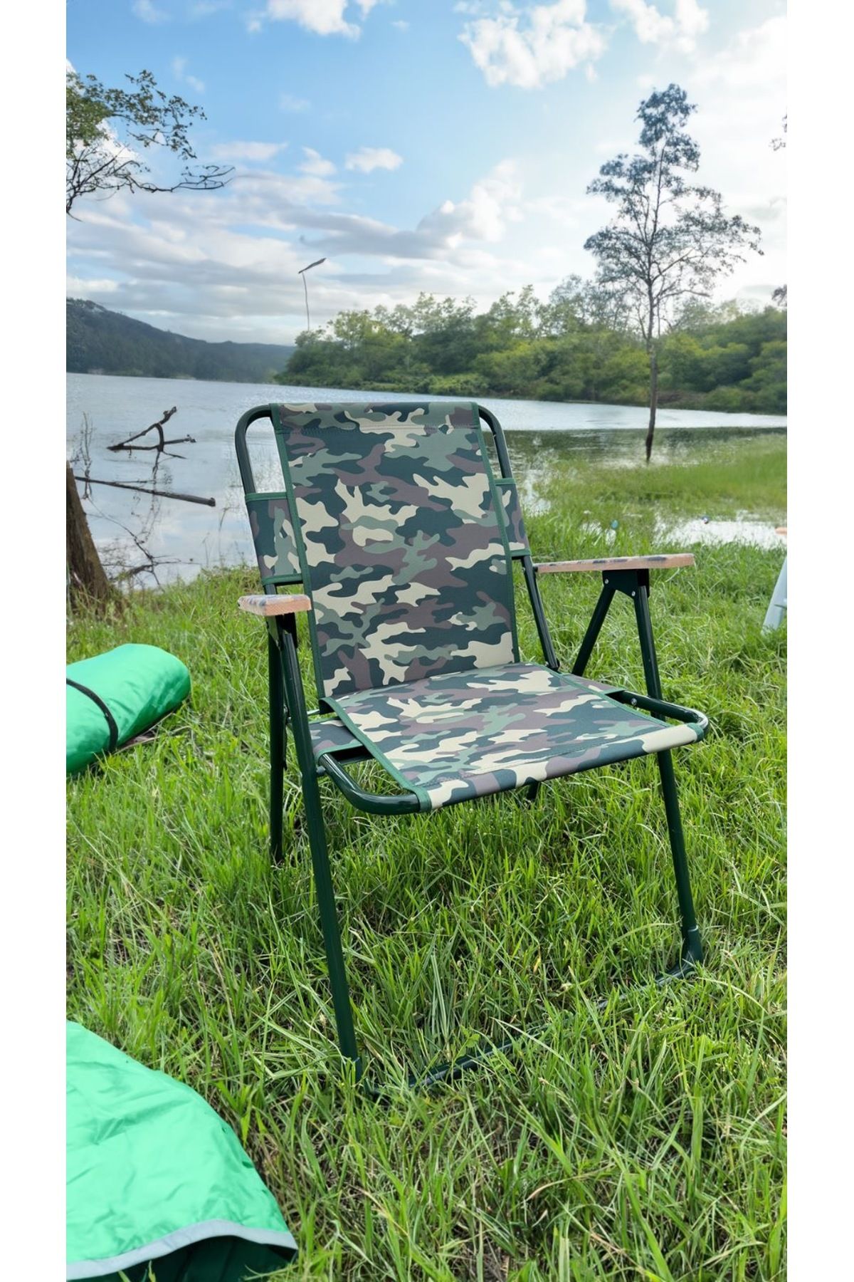Miras Camouflage Pro Katlanır Sandalye, Yeşil (2 Yıl Garanti)