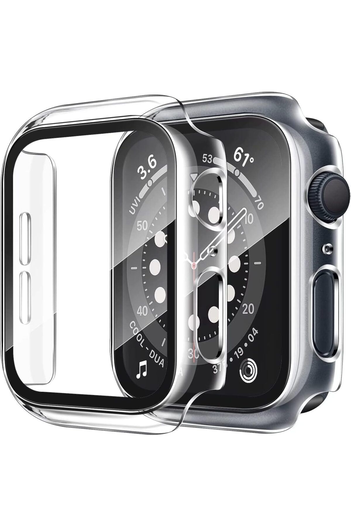 Rivor Apple Watch Watch seri 8/7/6/5/4/3/2 SE Ultra 44mm 45mm 49mm 360  Uyumlu  Koruma Kasa Ekran Koruyucu