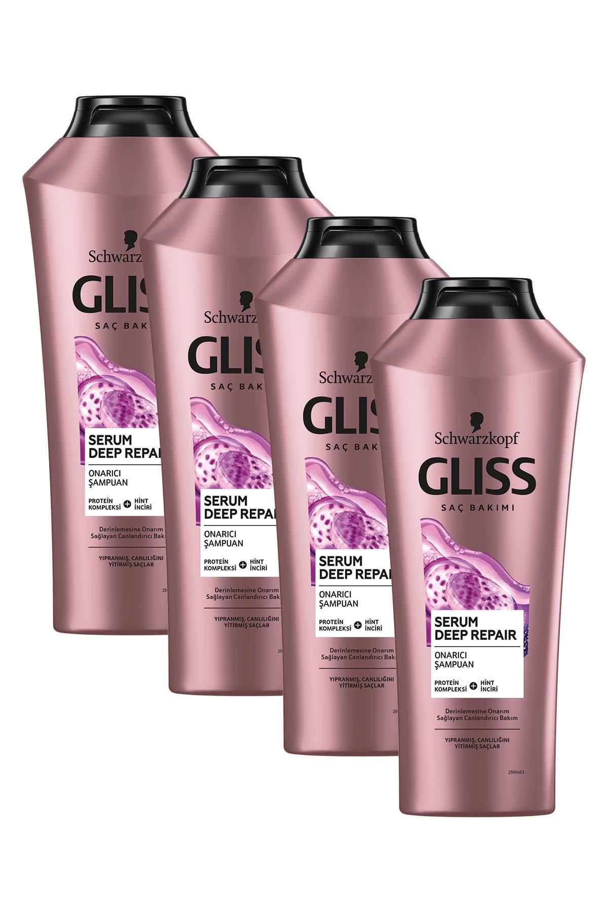 Gliss Serum Deep Repair Onarıcı Şampuan 360 ml 4'lü