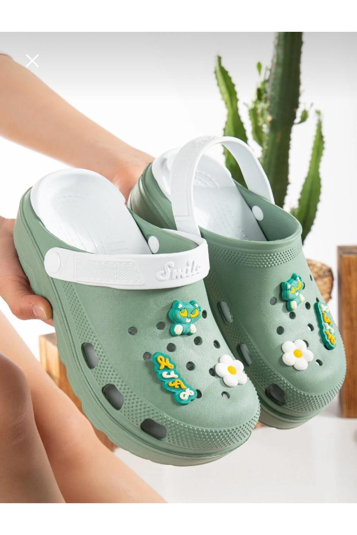 lucky shoes emoji desenli günlük kullanım hastane doktor terliği
