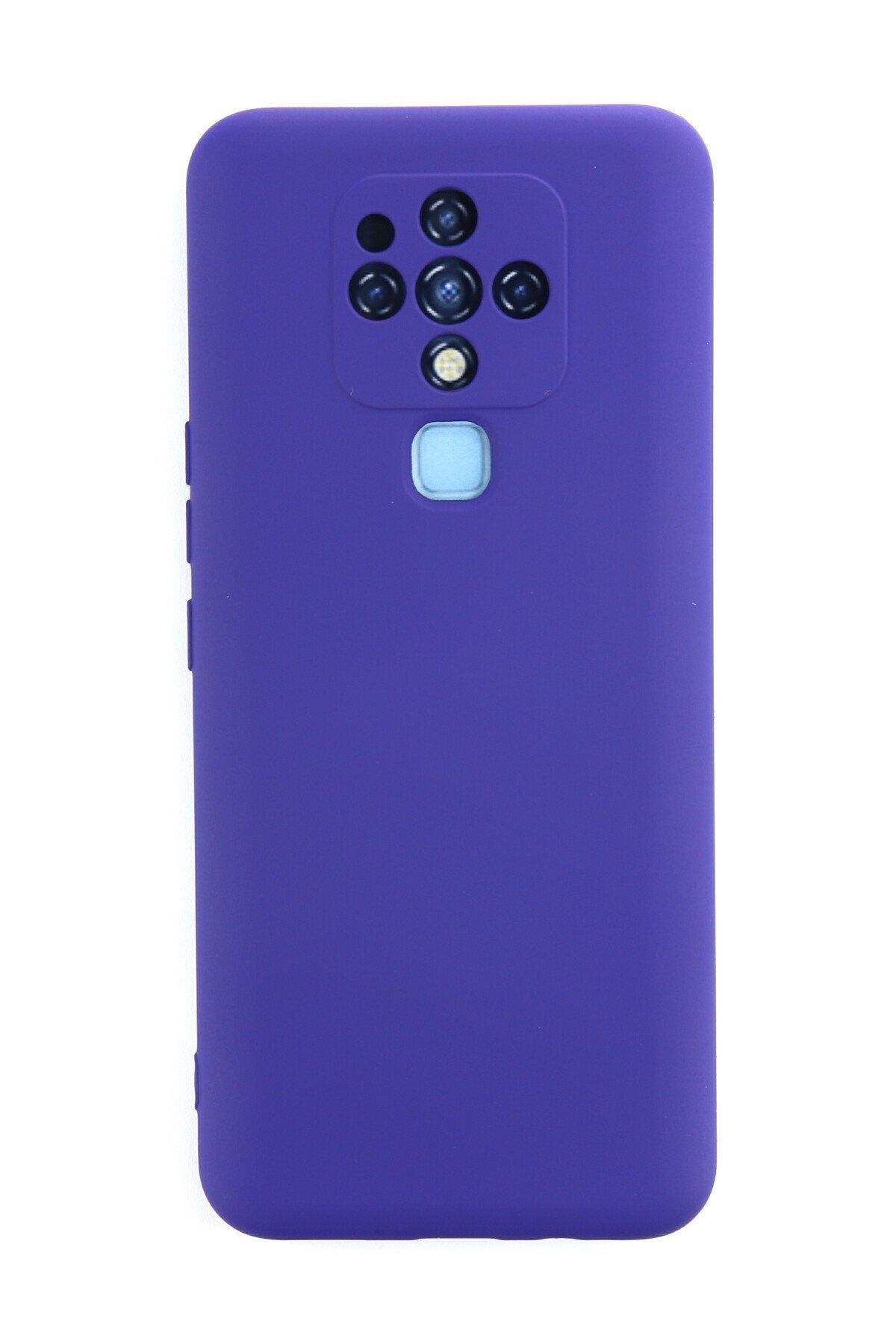 NewFace Tecno Camon 16 içi Süet Telefon Kılıfı - Soft Yüzey Kadife Silikon Kapak - Mor