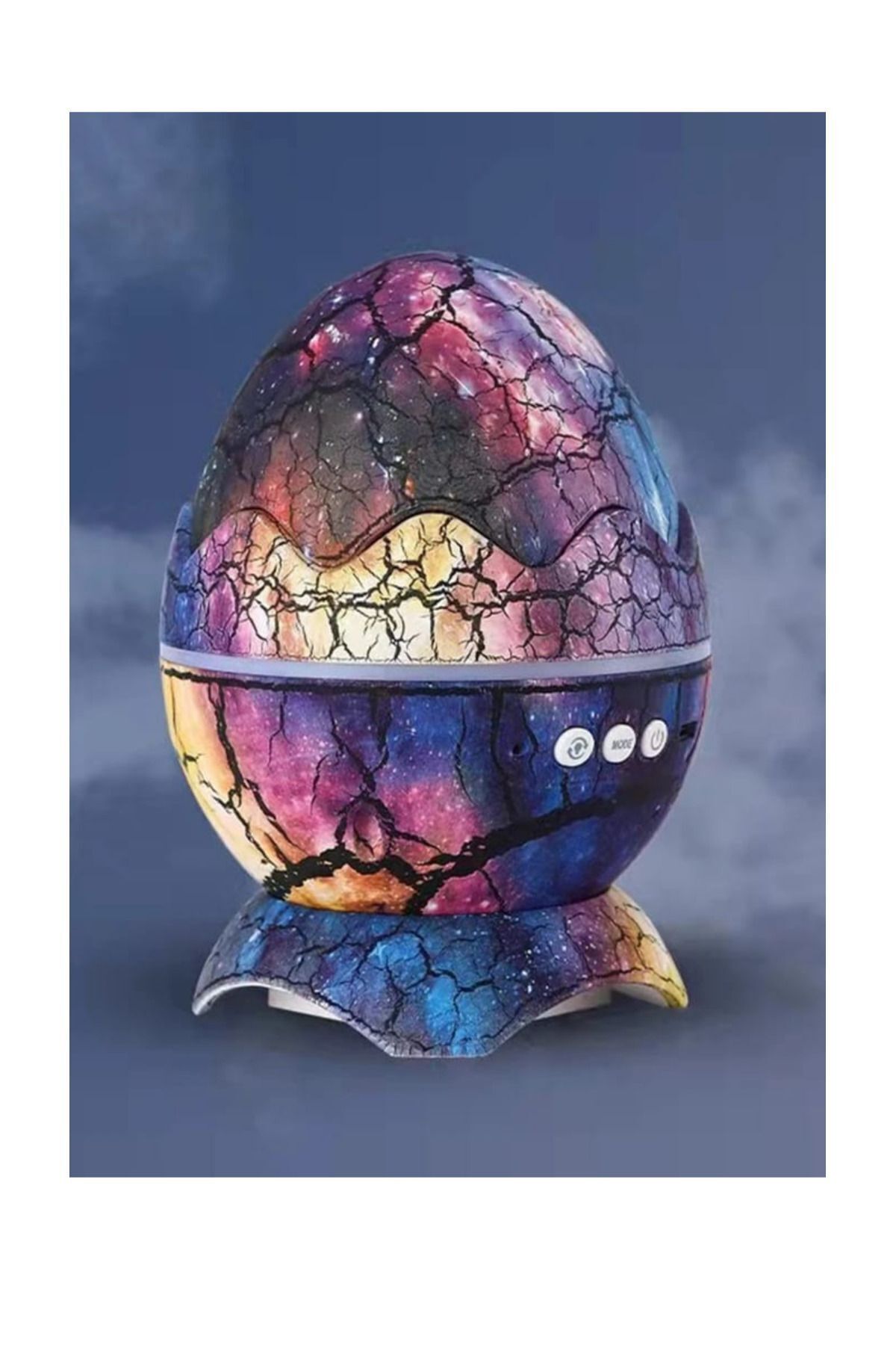 MOJE MORE Dinozor Yumurtası Galaxy Projektör, Gökyüzü Projeksiyon Gece Lambası, USB Girişli Bluetooth Hoparlör