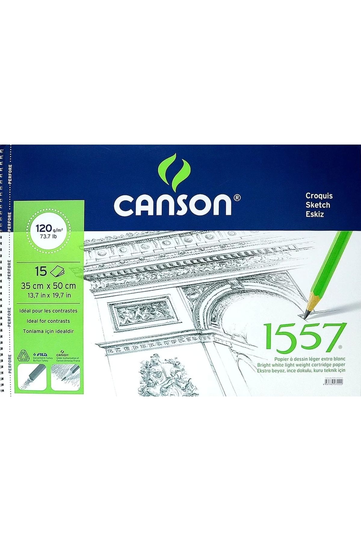Canson 1557 120 gr 35x50 Çizim Blok