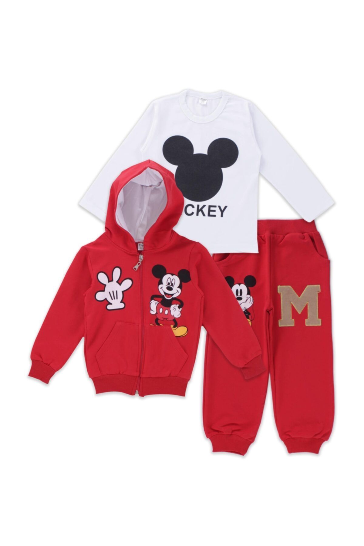 Nazar Kids Erkek Çocuk Mickey Mouse Kırmızı Eşofman Takımı