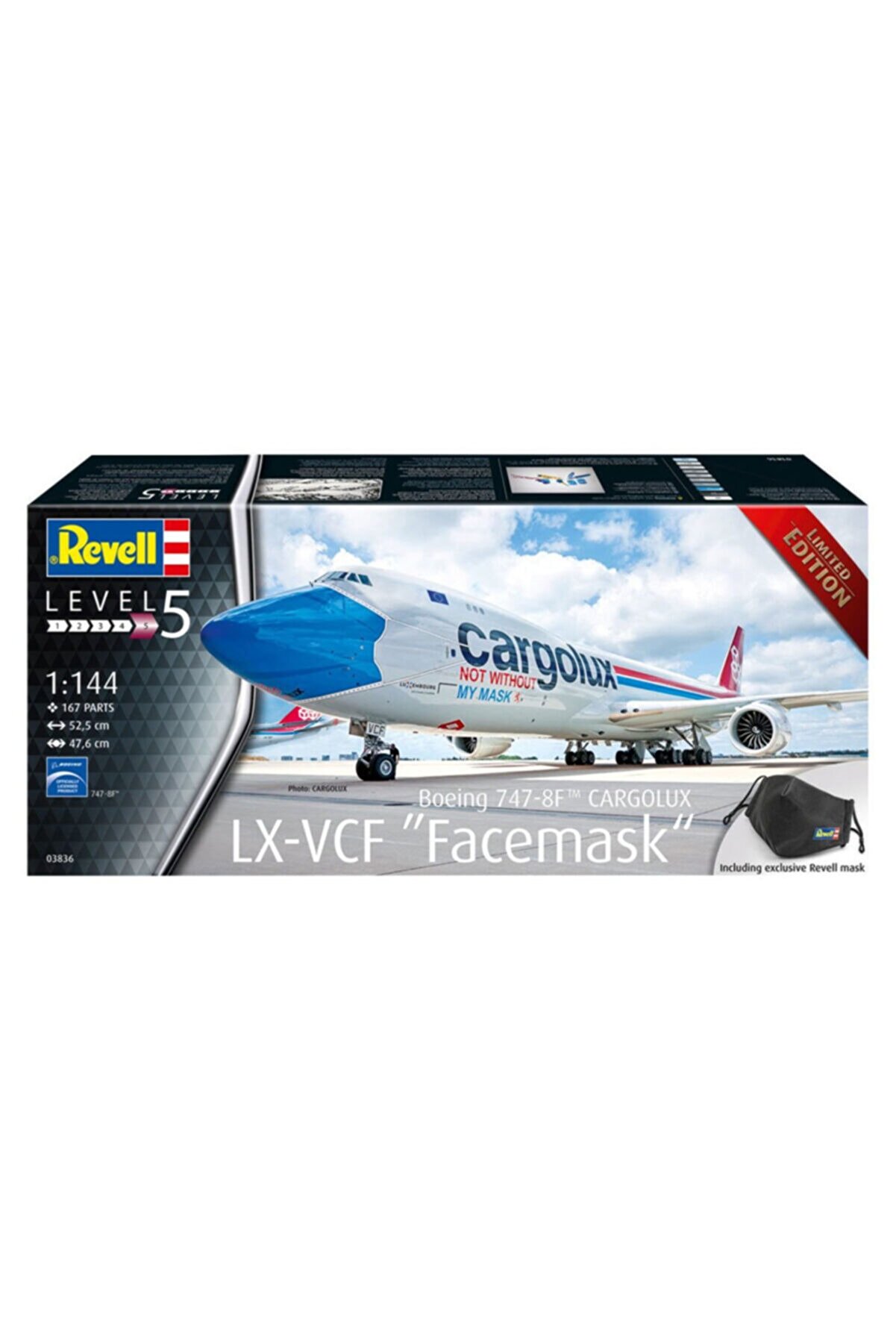 REVELL Maket Model Kit Boeing 747-8f Cargolux 03836