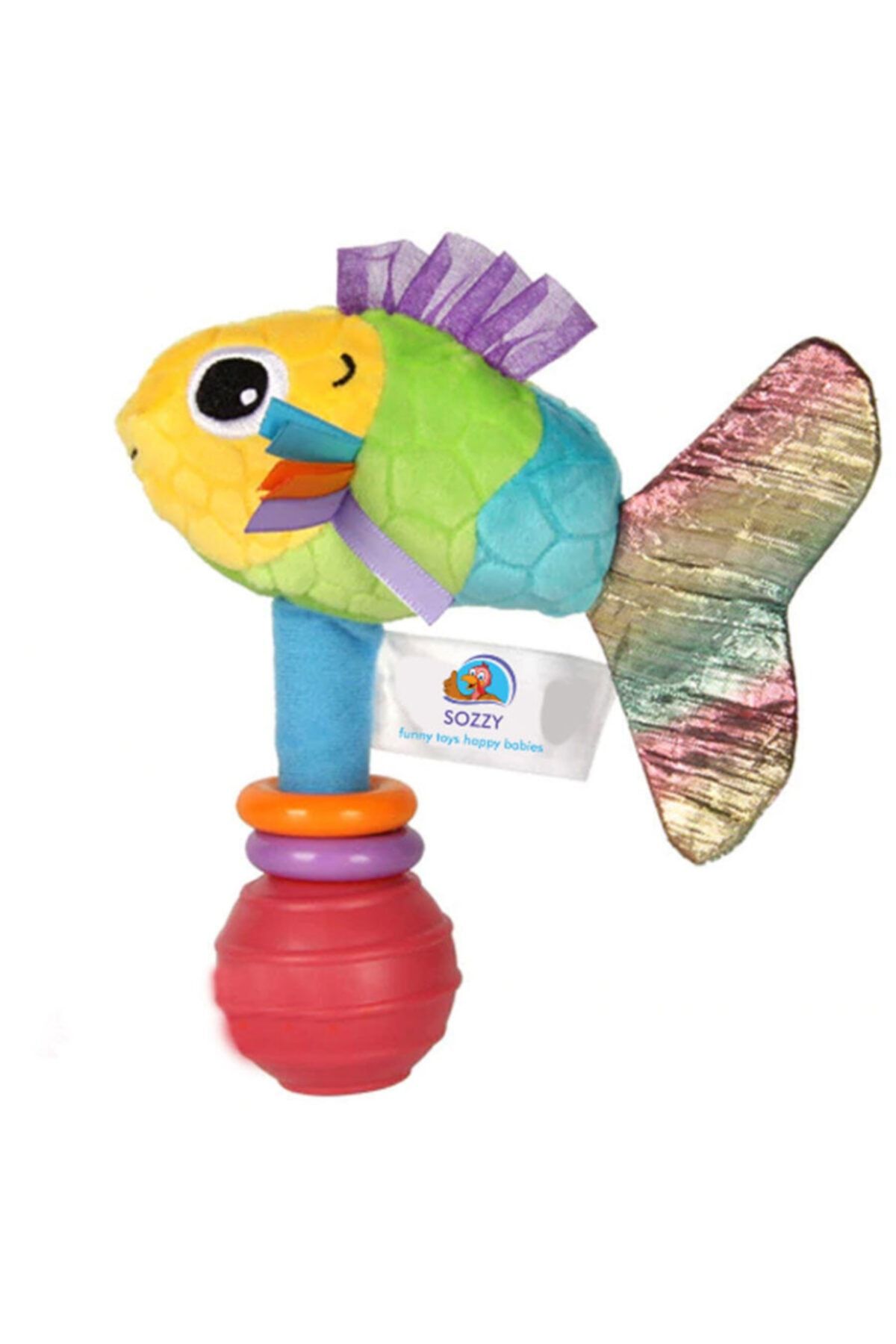 Sozzy Toys Toys El Çıngırağı Renkli Balık Çıngıraklı Oyuncak Szy180