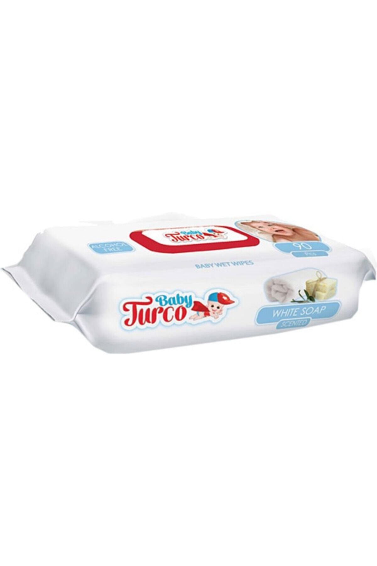 Baby Turco Beyaz Sabun Kokulu Islak Mendil Tekli Paket 90 Yaprak