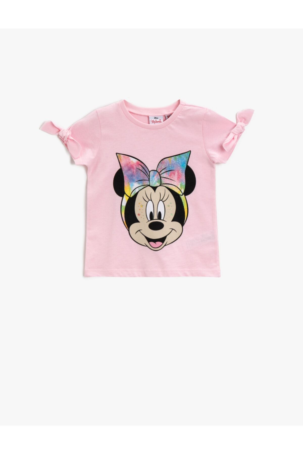 Koton Kız Bebek PEMBE Minnie Mouse Tişört Lisanslı Pamuklu