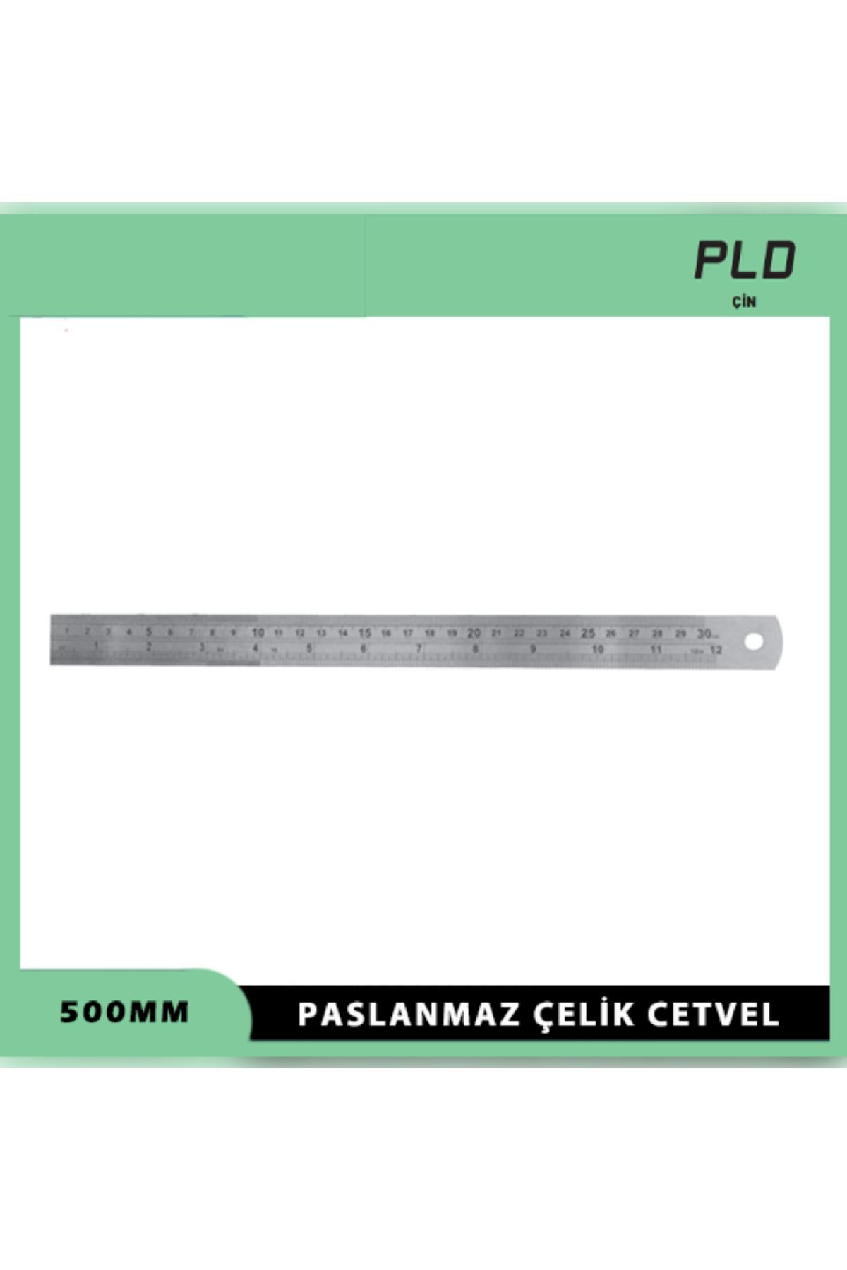 PLD 500mm Paslanmaz Çelik Cetvel