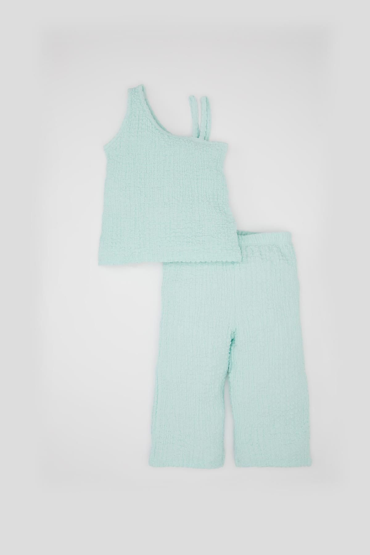 Defacto Kız Bebek Tek Omuzlu Bluz Pantolon 2'li Takım C5170a524sm