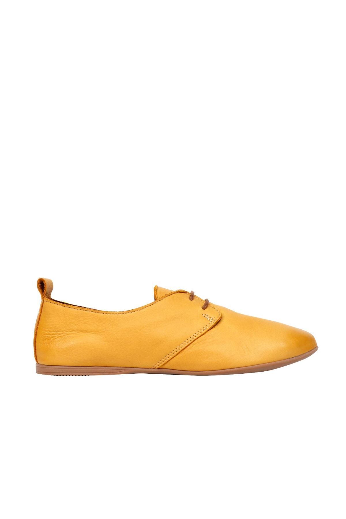 BUENO Shoes Sarı Deri Kadın Günlük Ayakkabı
