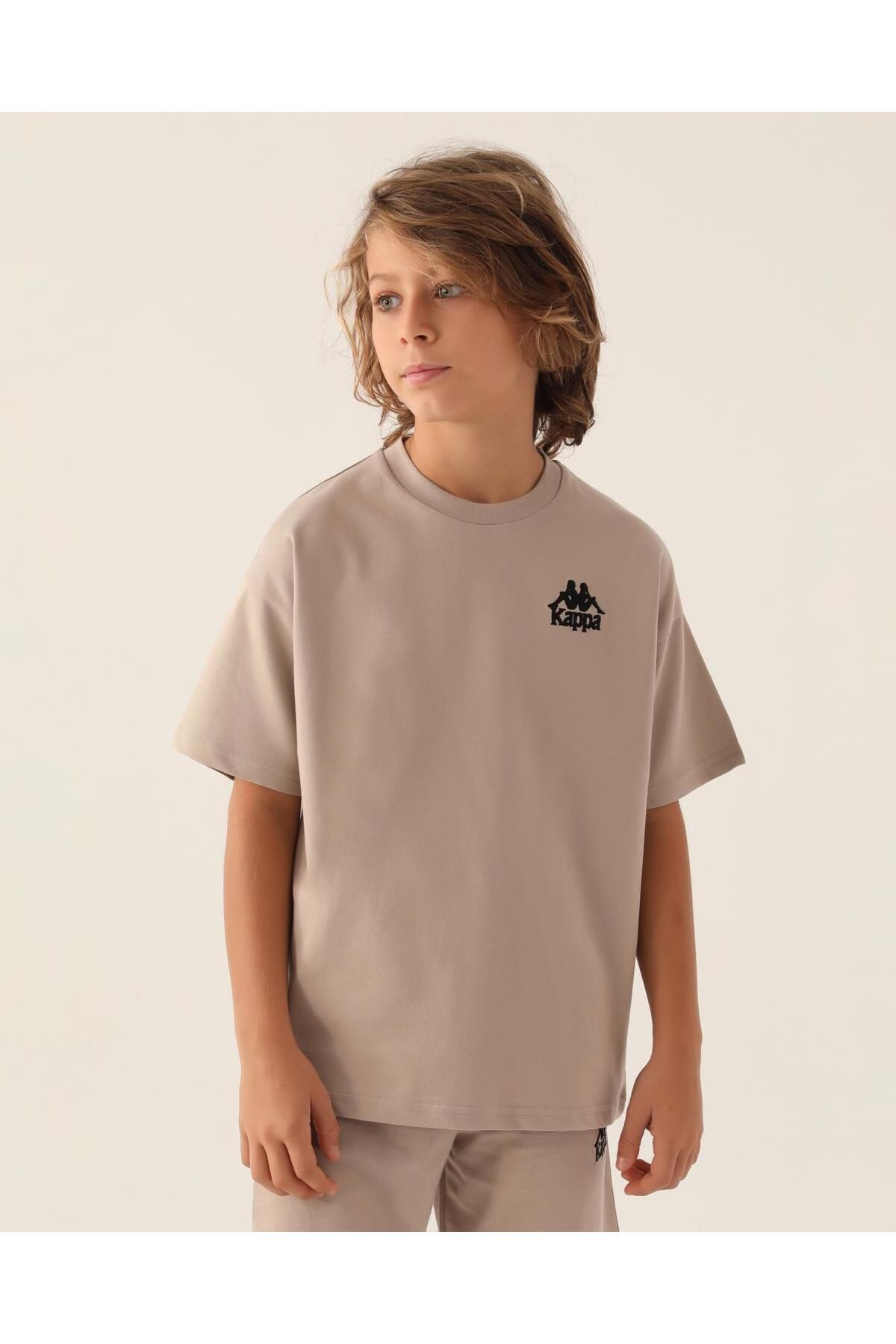 Kappa Authentic Caden Erkek Çocuk Bej Regular Fit Tişört