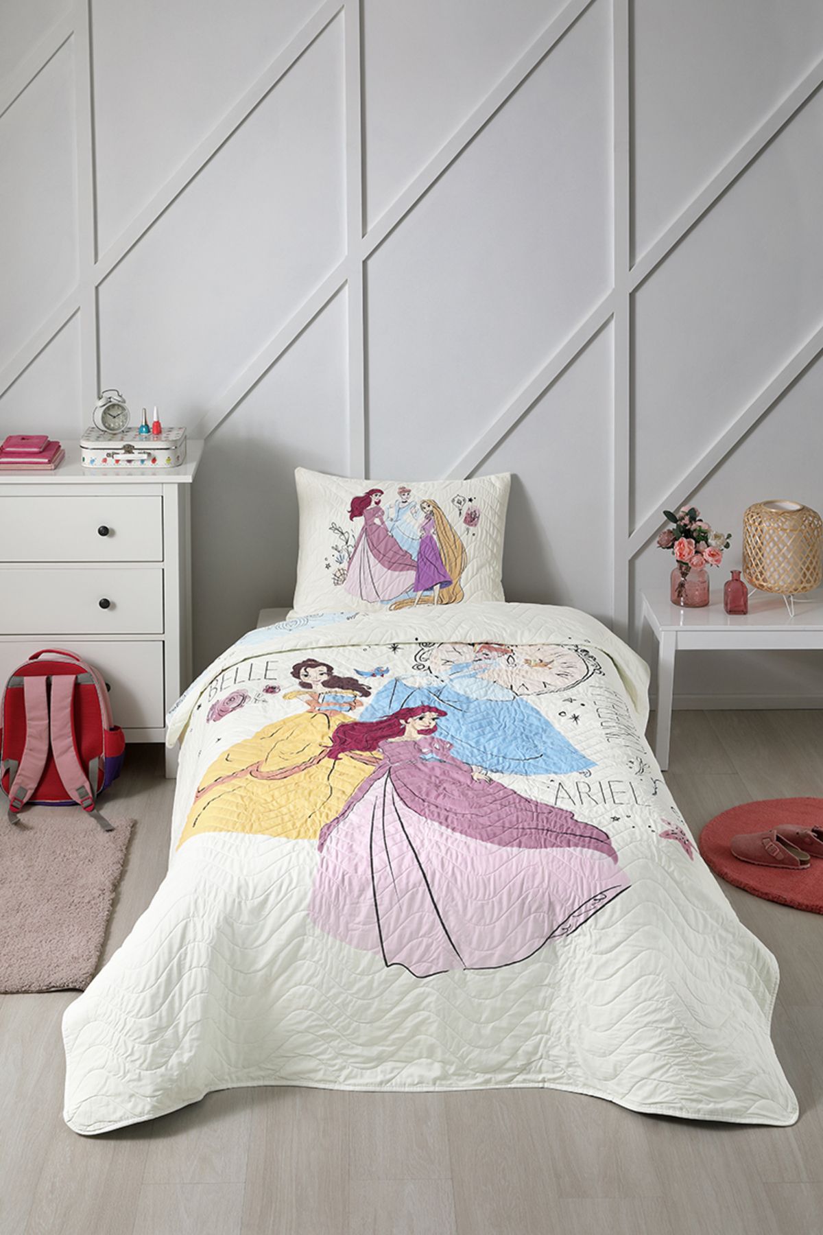Özdilek Princess Time Tek Kişilik Disney Lisanslı Çocuk Yatak Örtüsü 160x230