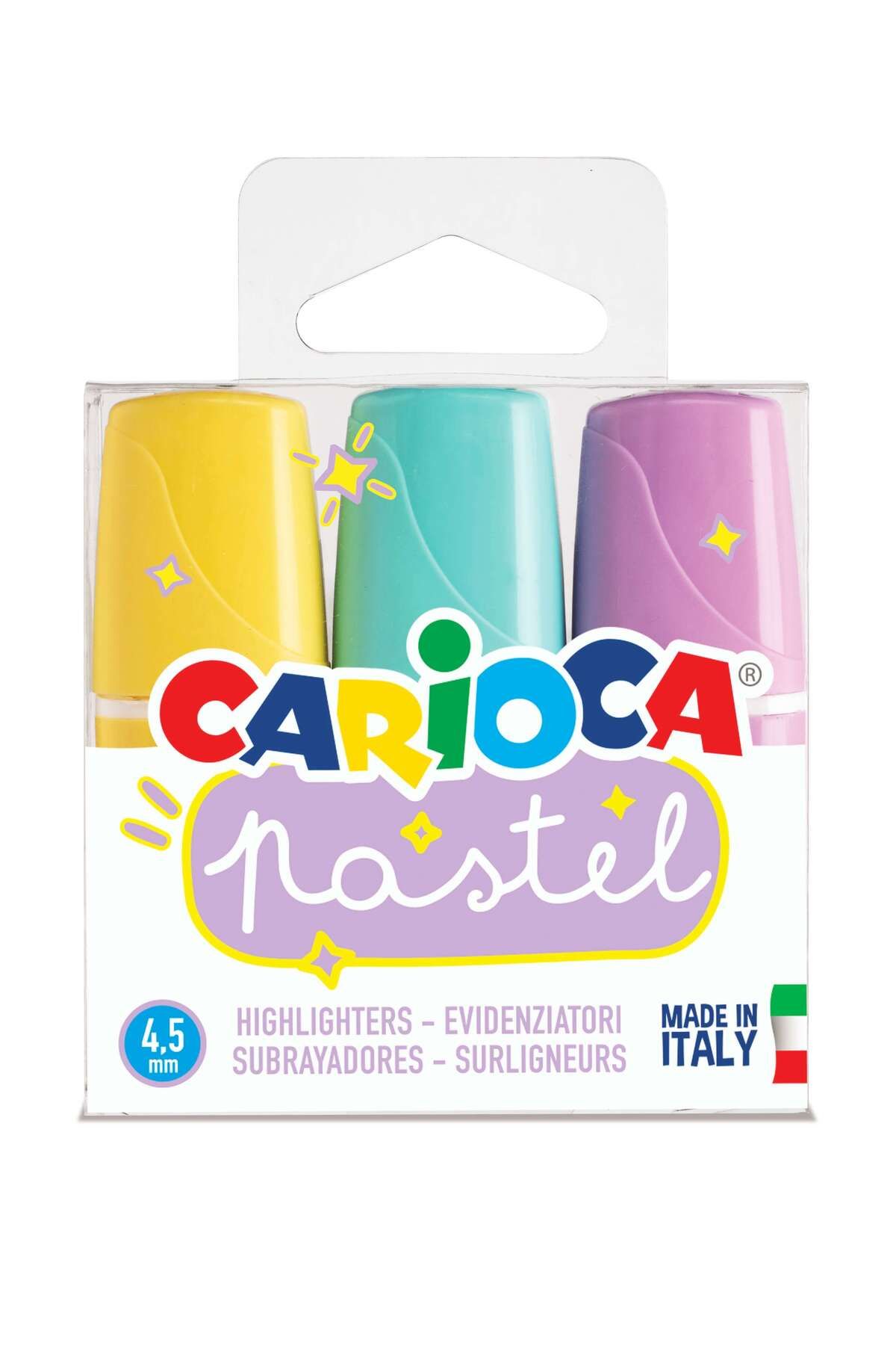 Carioca Pastel Renkler Mini Işaretleme Kalemi 3'lü