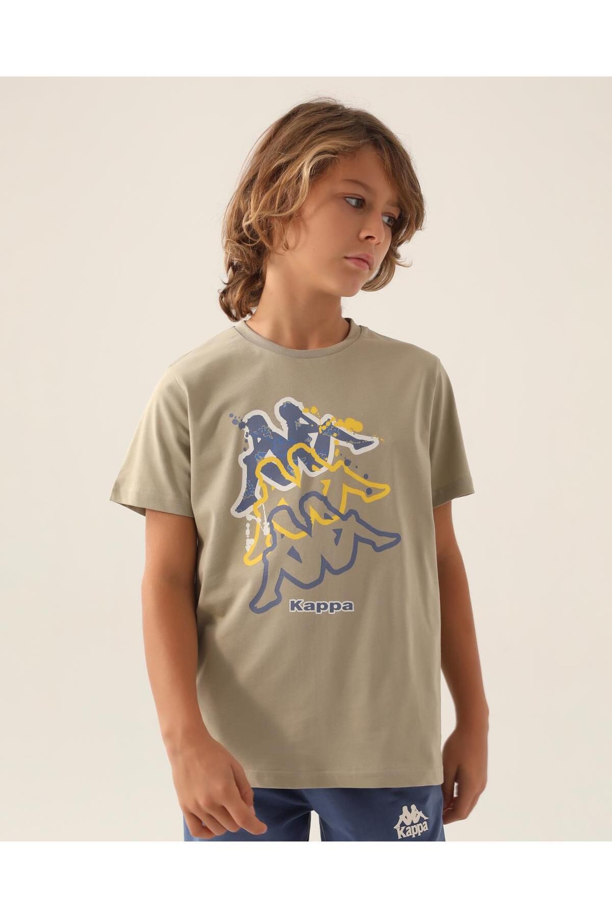 Kappa Logo Coleman Erkek Çocuk Bej Regular Fit Tişört