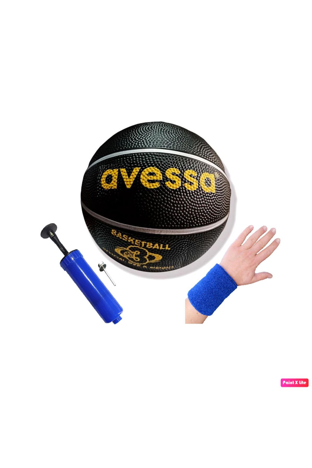 Avessa Brc-3 Basket Topu Unisex Kauçuk Soft Touch Basketbol Topu 280 gr No 3 + Pompa + Havlu Bileklik