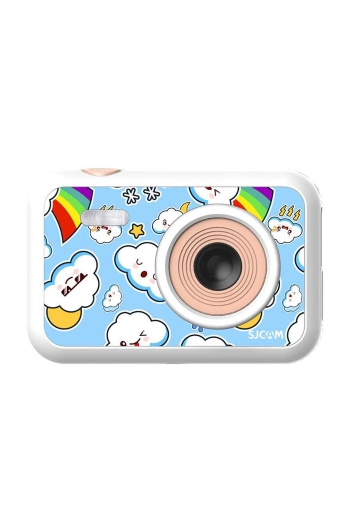 SJCAM Funcam Çocuklar Için Fotoğraf Makinesi Ve Kamera Bulut Desenli Beyaz