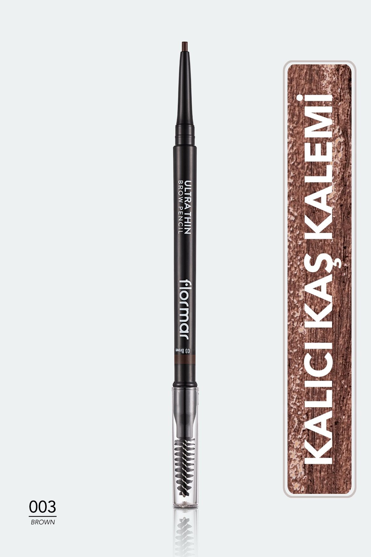 Flormar Kaş Kalemi & Fırçası - Ultra Thin Brow Pencil - 003 Brown - 8690604572120