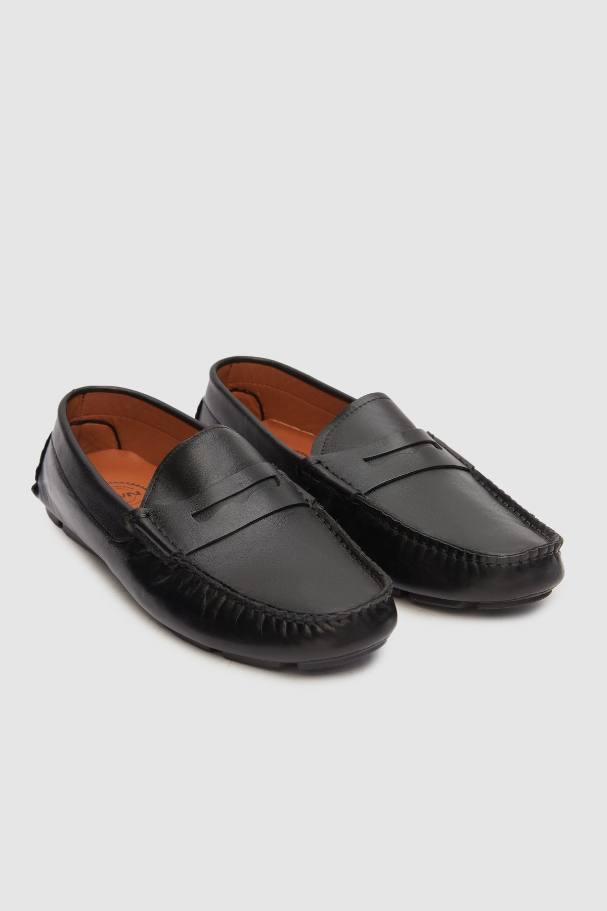 TWN Siyah Deri Loafer Ayakkabı