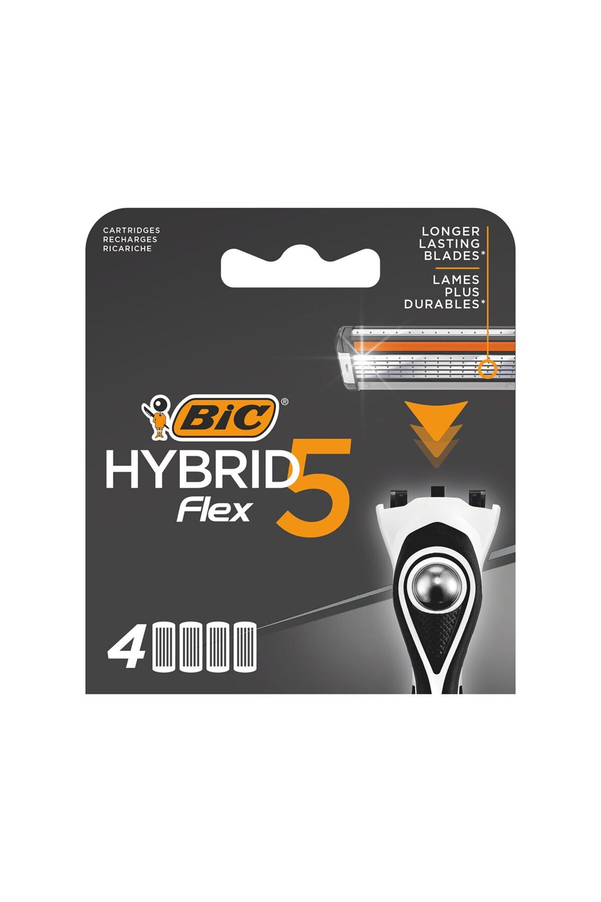 Bic Hybrid 5 Flex Tıraş Bıçağı Yedek Kartuşu 4'lü