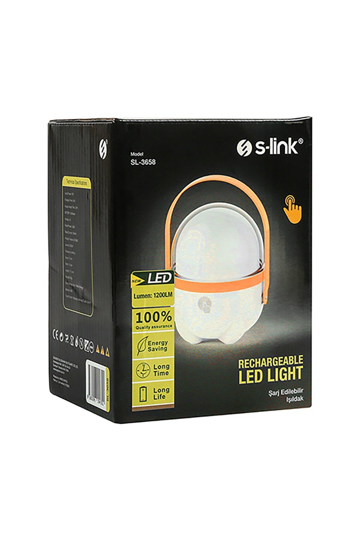 S-Link Sl-3658 Turuncu Şarj Edilebilir Işıldak