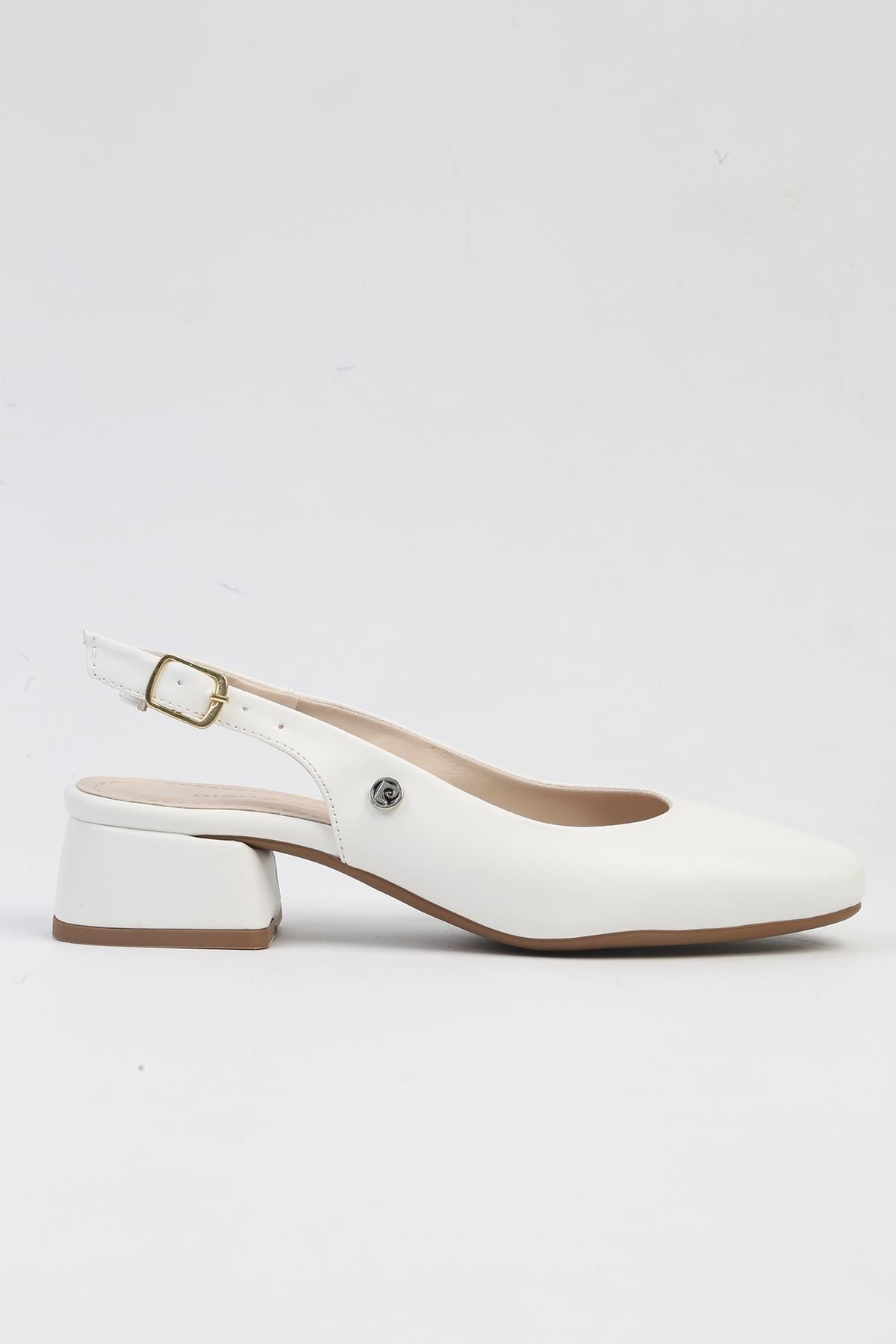 Pierre Cardin ® | PC-52272-3592 Beyaz-Kadın Topuklu Ayakkabı