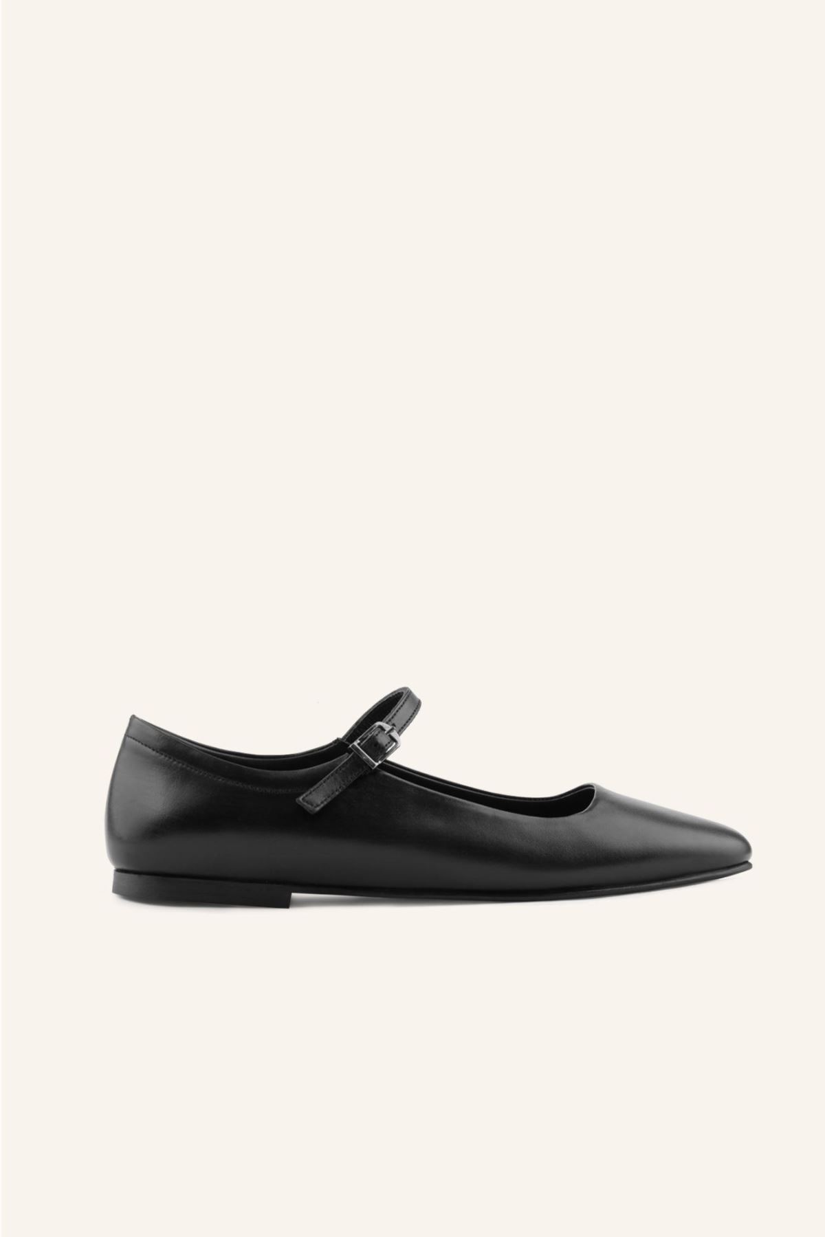 Marcatelli Siyah Deri Babet Ayakkabı