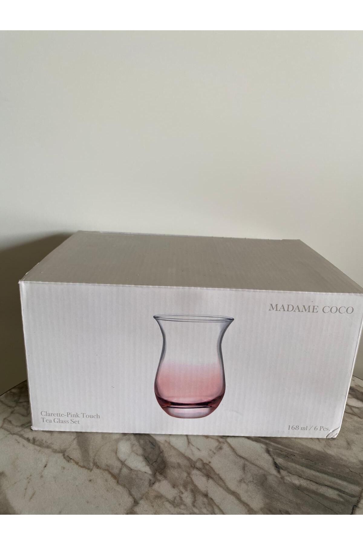 Madame Coco Clarette Pink Touch 6'lı Çay Bardağı - 168 ml
