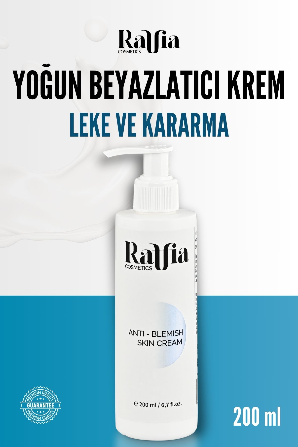 Raffia Cosmetics Leke Ve Kararma Karşıtı Beyazlatıcı Krem 200ml Cilt, Yüz Ve Genital Bölge Beyazlatıcı Krem