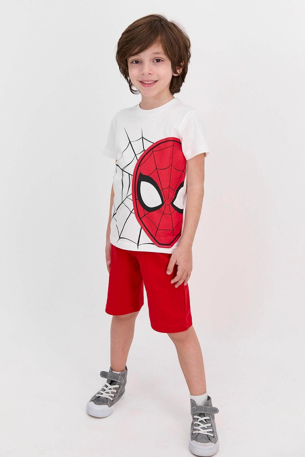 Spiderman Erkek Çocuk  Şortlu Takım