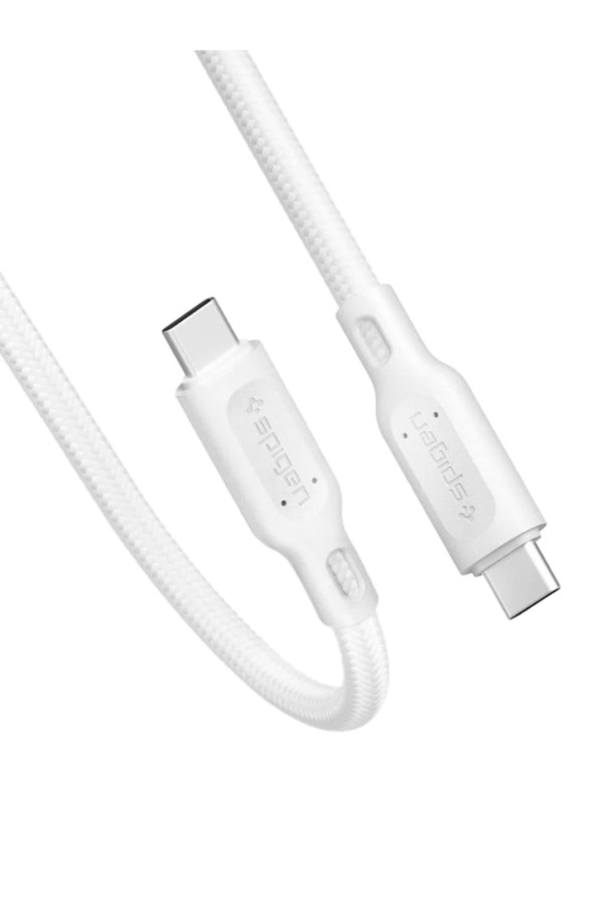 Spigen DuraSync USB-C to USB-C (1.5 Metre) Hızlı Şarj/Data Kablosu  C11C1 White - 000CA25703