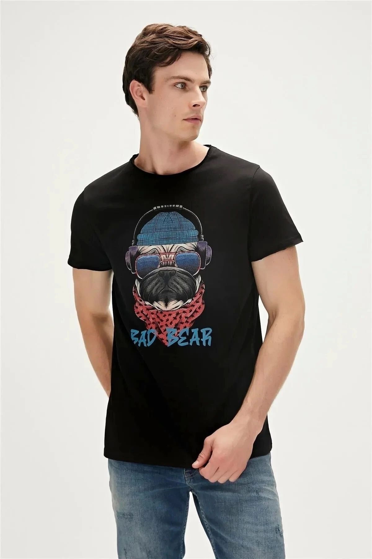 Bad Bear Reckless 0 Yaka Erkek Tshirt - Siyah