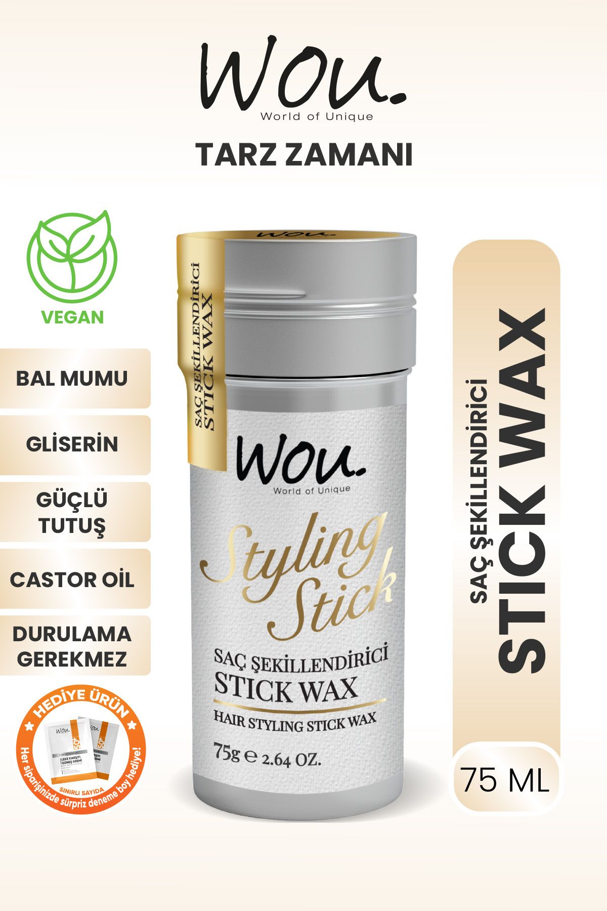 WOU World of Unique Wou Haır Styling Stick 75g