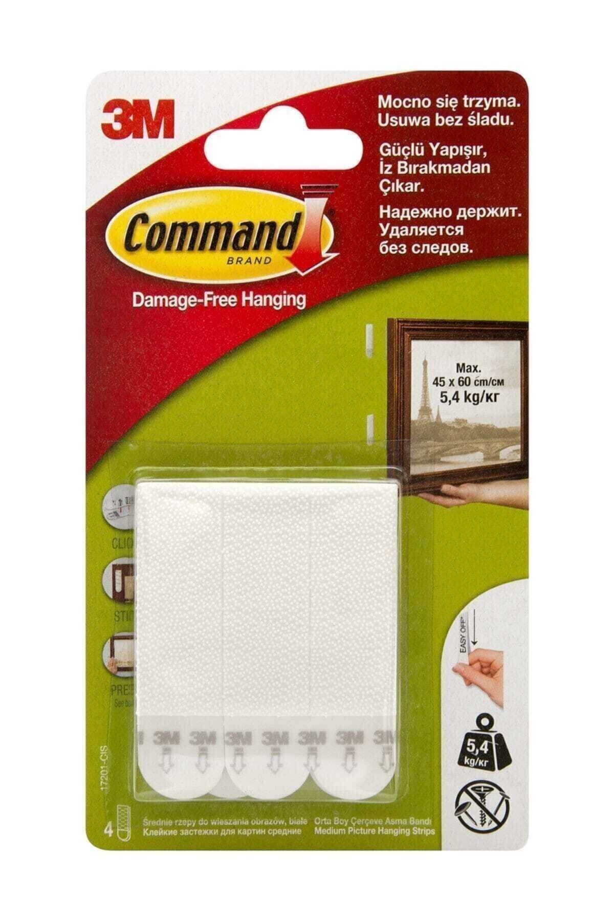 3M Command  Orta Boy Cırt Cırt Bant (17201-4Pk)