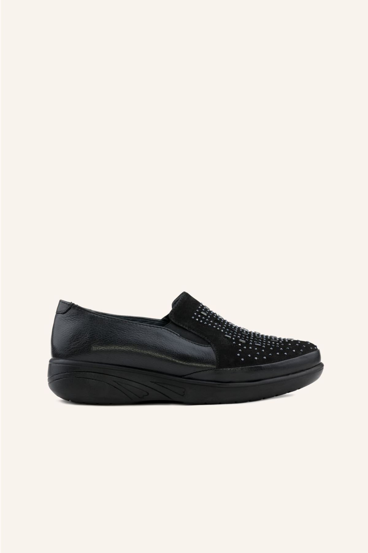 Marcatelli Siyah Taşlı Ayakkabı