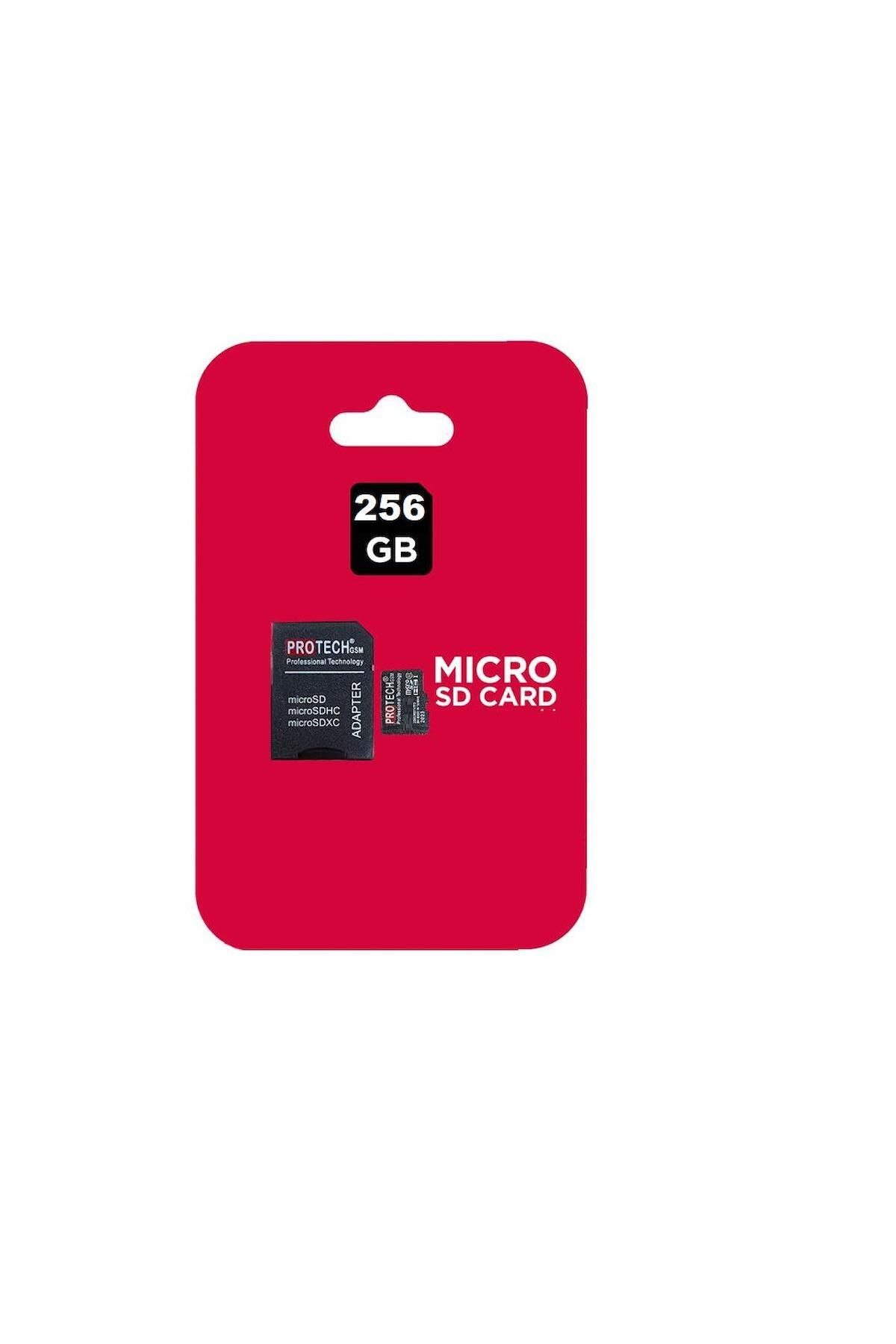 Protech Profesyonel 256 Gb Hafıza Kartı  Micro Sd Adaptörlü