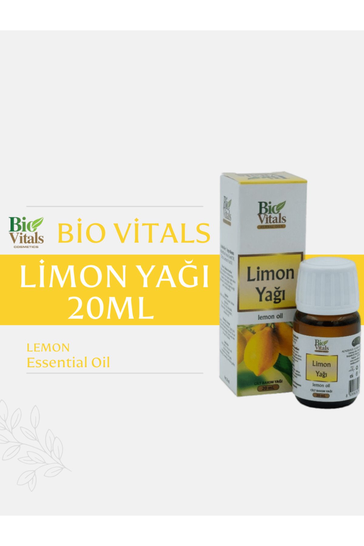 Bio Vitals Limon Yağı 20 Cc